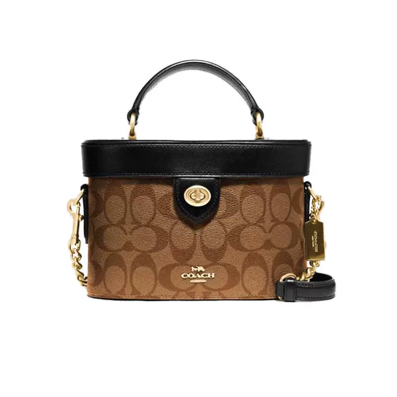 COACH 蔻驰 女士KAY中号单肩包手提桶盒子包 白色 ￥882.24