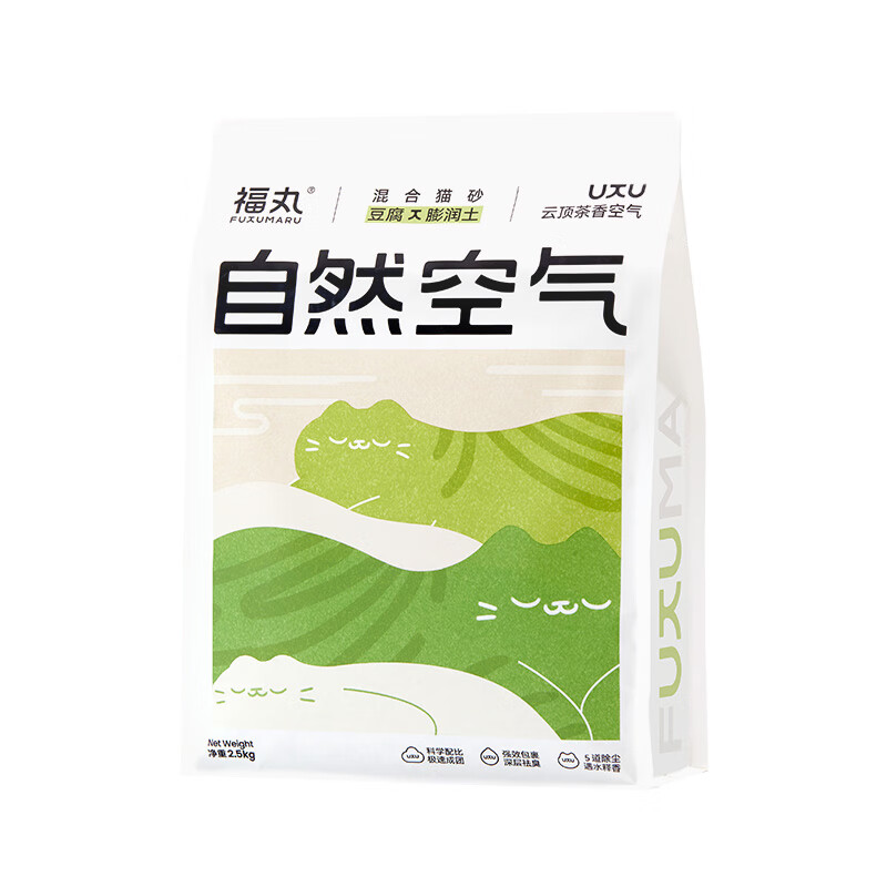 FUKUMARU 福丸 自然空气混合猫砂 云顶茶香 2.5kg（拼购价） 24.9元（需用券）