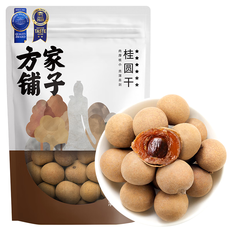 8点：方家铺子 大6A桂圆干500g/袋 17.76元（需领券）