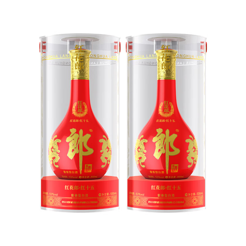 LANGJIU 郎酒 红花郎 高度白酒 酱香型 53度 500mL 2瓶 红15 830元（需用券）