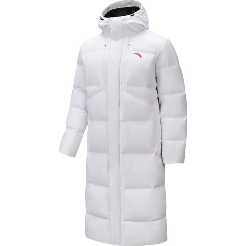 安踏 过膝长款运动羽绒服男士冬季加厚保暖鸭绒防寒棉服厚外套 499元