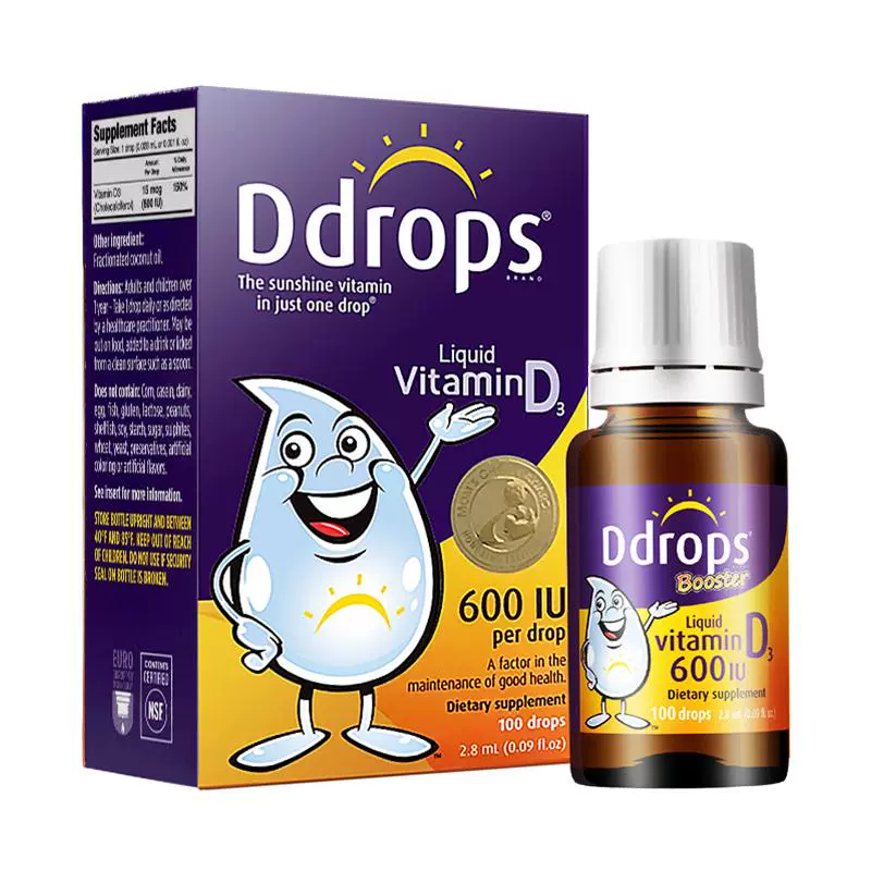 Ddrops 儿童维生素D3滴剂 600IU 2.8ml ￥69.35