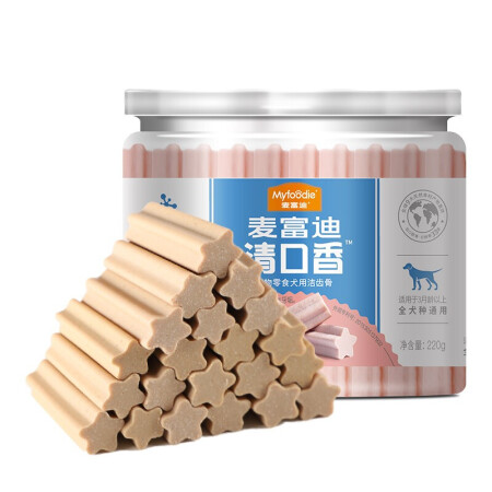 Myfoodie 麦富迪 清口香 狗零食 牛肉味洁齿骨 220g 4.85元（需用券）