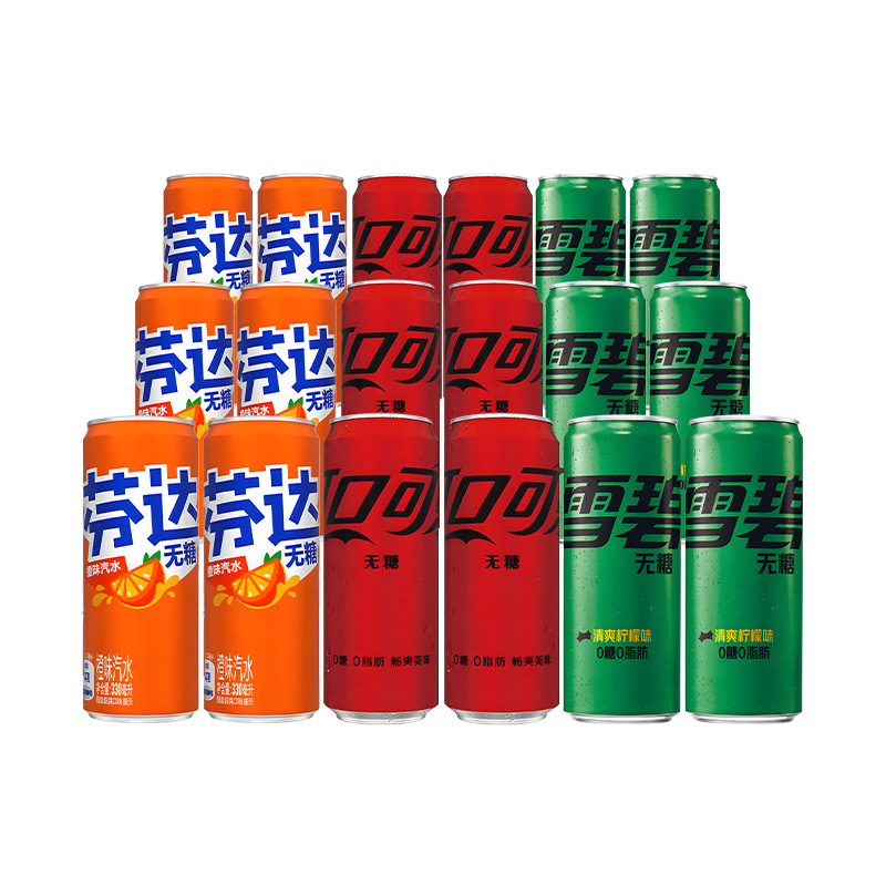可口可乐 Coca-Cola 无糖混合可雪芬 330ml*18罐 28.9元