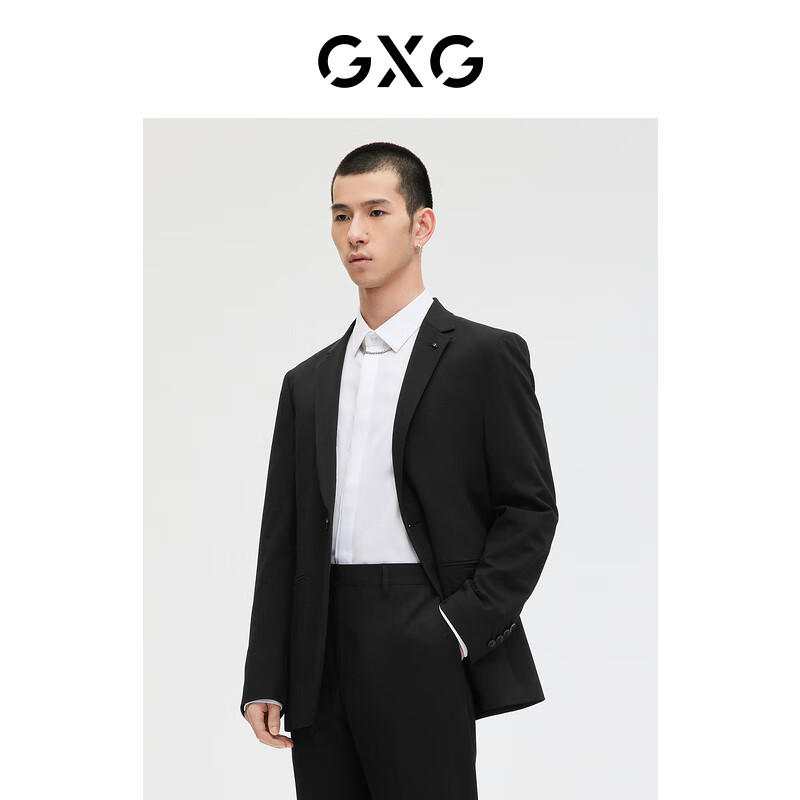 GXG 男装商场同款黑色西装外套春季新款 黑色 180/XL 1179元（需用券）