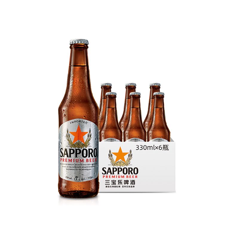 SAPPORO 三宝乐 越南进口 札幌啤酒 330ML*6瓶 3月19到期 25元（需用券）