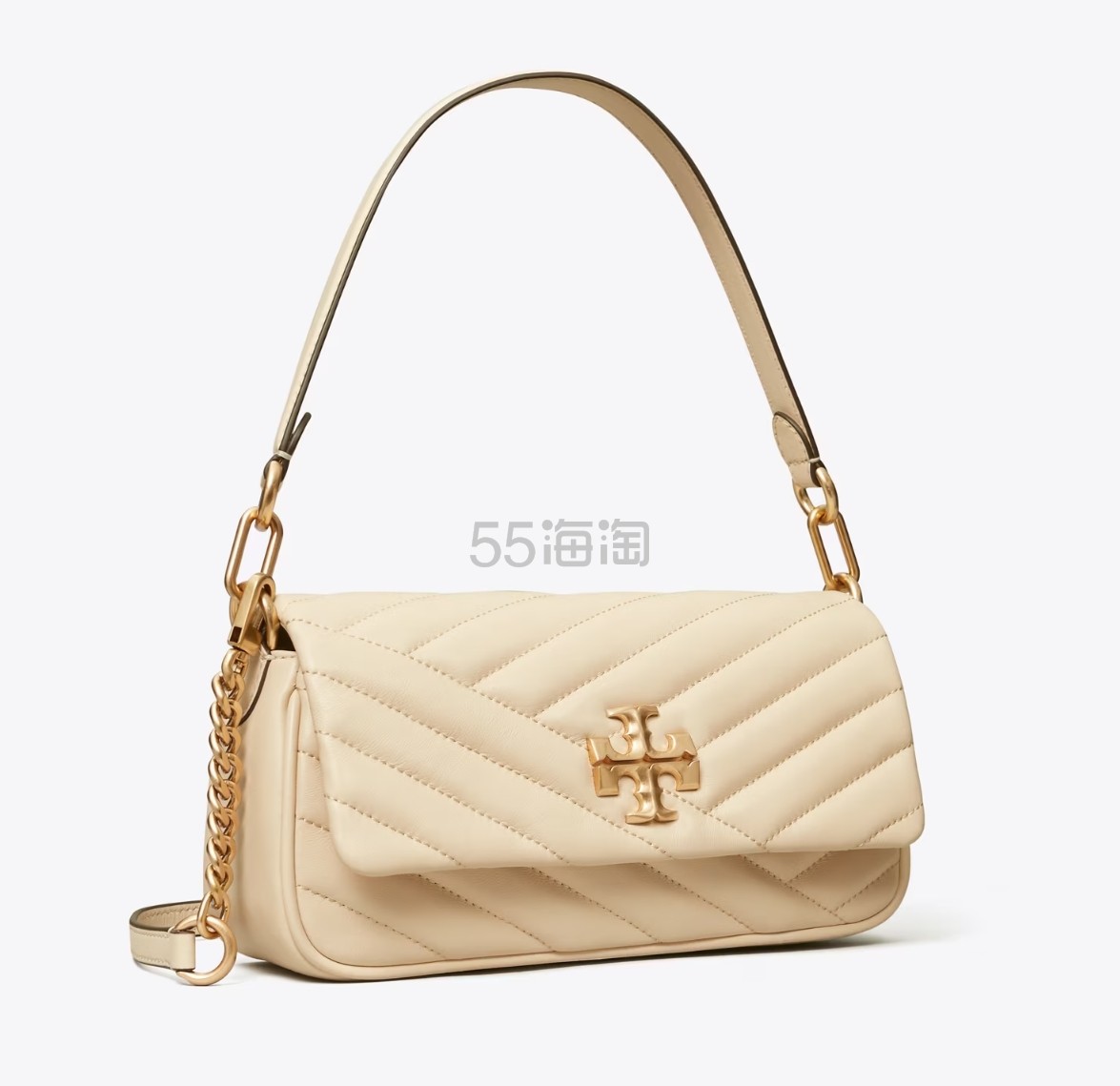 Tory burch 汤丽柏琦 KIRA CHEVRON FLAP 小号腋下法棍包