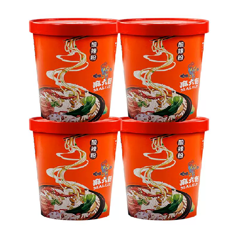 麻六记 酸辣粉粉冲泡方便速食粉丝懒人速食方便食品256g*4桶 ￥21.76