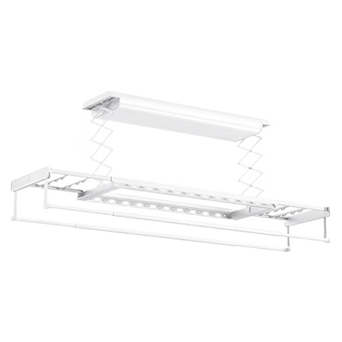 限政补:米家智能晾衣机Pro月光白电动晾衣架 超薄机身嵌入隐藏 遥控升降 小