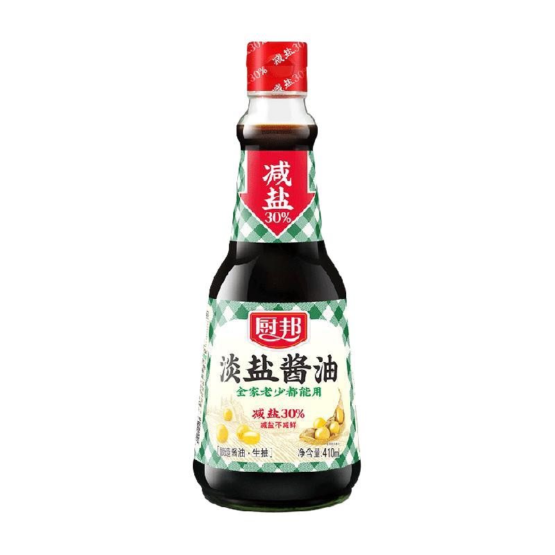 厨邦 淡盐酱油410ml薄盐生抽减盐酱油凉拌炒菜家用调料蘸料调味品 2.5元