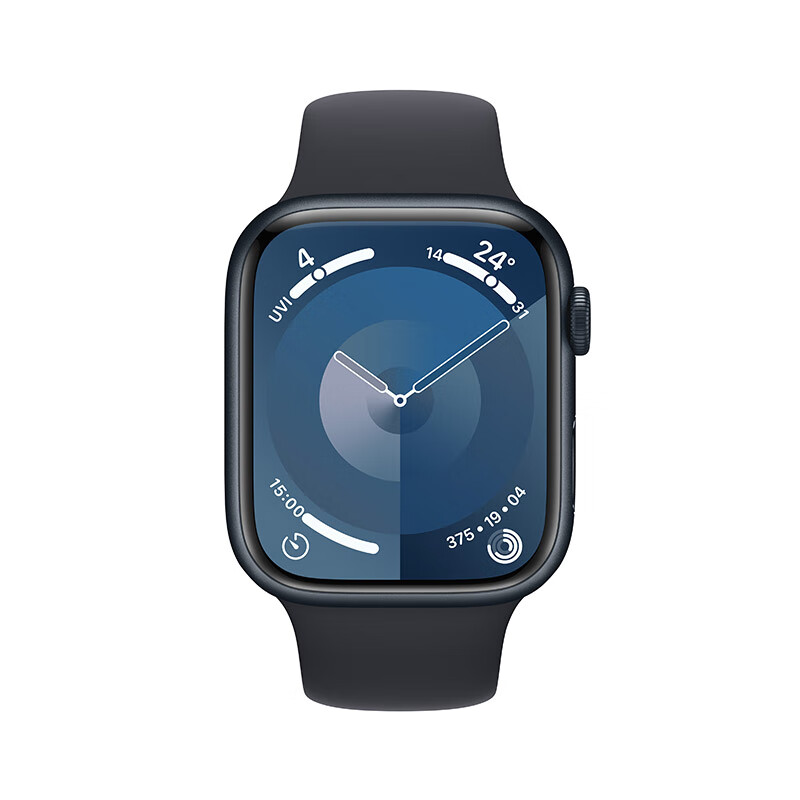 Apple 苹果 Watch Series 9 智能手表 GPS款 45mm 午夜色 橡胶表带 M/L MR9A3CH/A 2149元