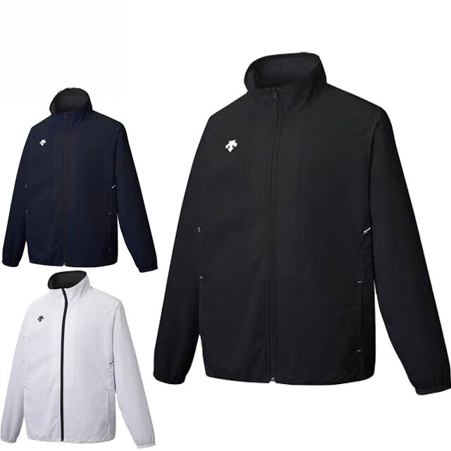 DESCENTE 迪桑特 男士秋冬户外休闲外套舒适运动衫夹克保暖外套DTM3310 黑色 604