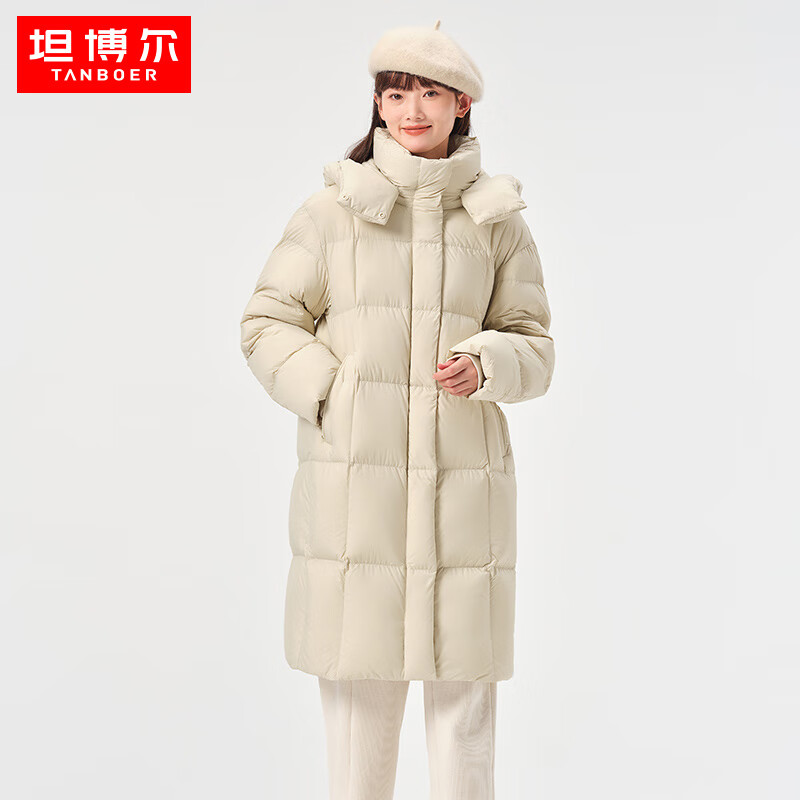 坦博尔 羽绒服女23年冬季中长款加厚保暖美拉德外套 限时返场 最后几小时 461元(需用券)