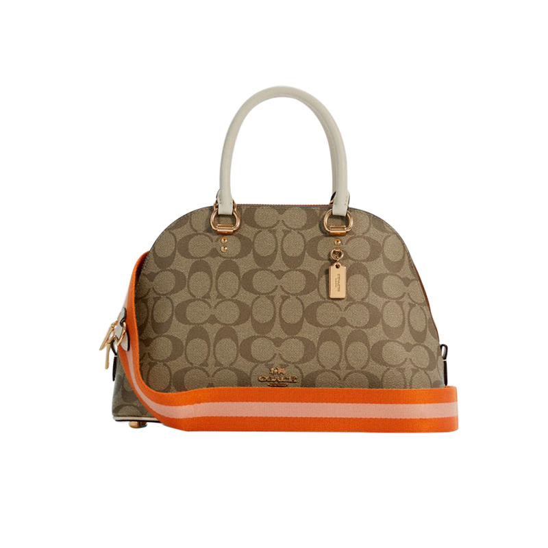 预售:COACH/蔻驰 女士手提单肩斜挎包贝壳包戴妃包 C8499卡其色 999元包邮