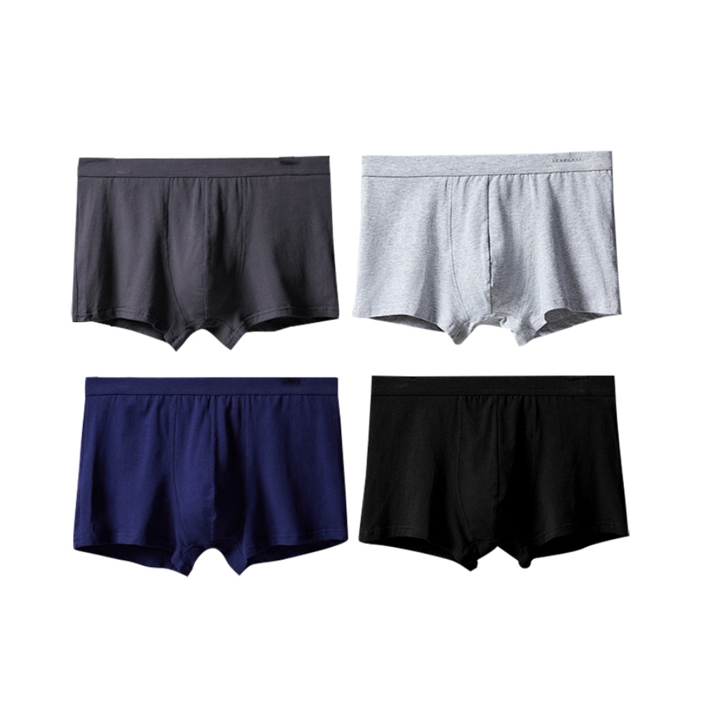 88VIP：港莎 男士内裤超薄透气柔软舒适四季平角裤头短裤3条 三条装-颜色随