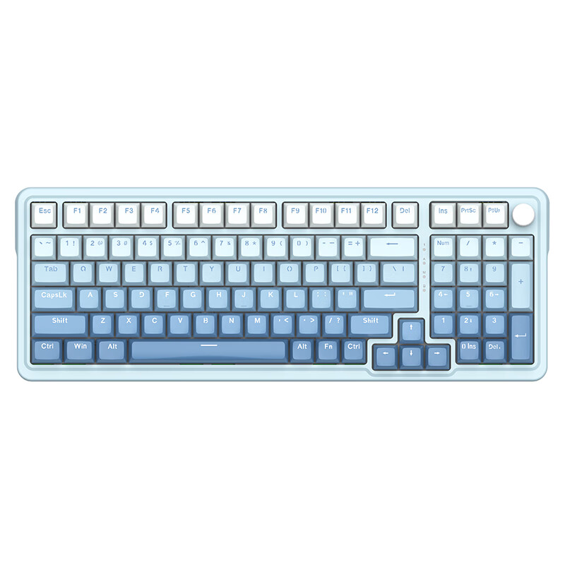 REDRAGON 红龙 98键 2.4G蓝牙 多模无线机械键盘 渐变蓝 木姜子轴 RGB 216元（需用