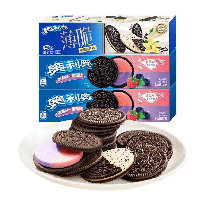 OREO 奥利奥 薄脆饼干 95gx3盒 ￥11.4