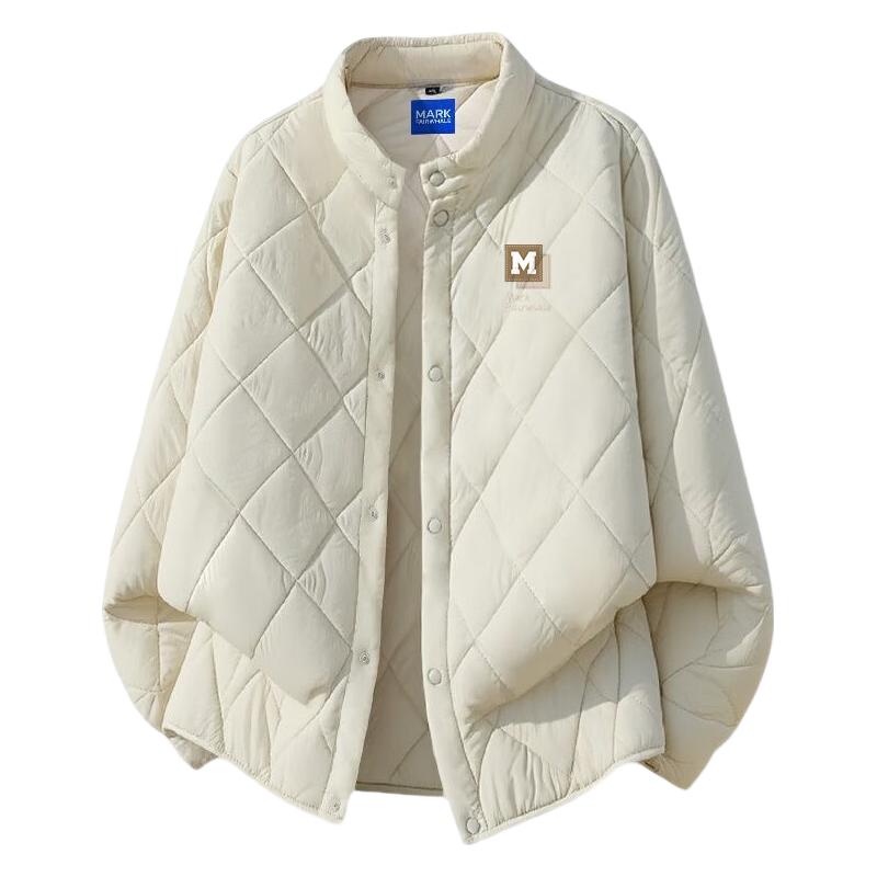 PLUS会员：马克华菲 秋冬季菱形格立领棉服 92.41元（需用券）