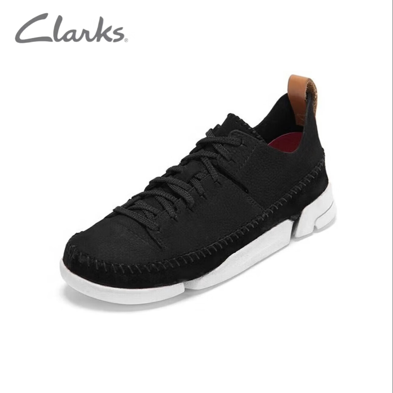 Clarks 其乐 磨砂皮舒适三瓣鞋 潮流款小黑鞋女码Trigenic Flex 237元