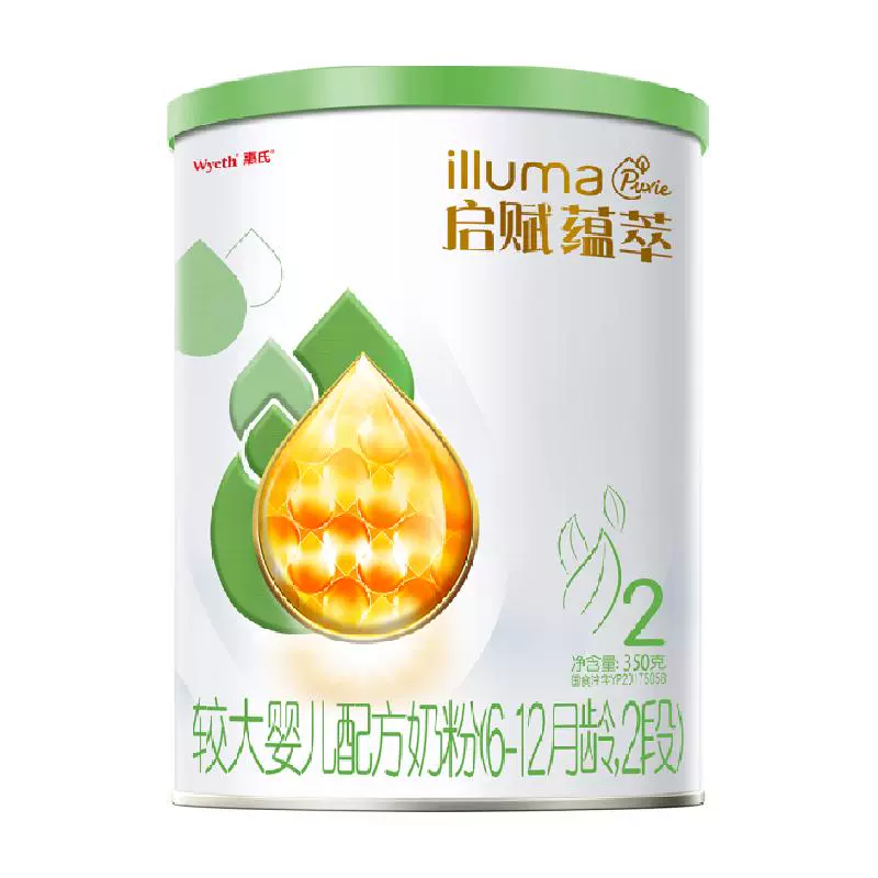 illuma 启赋 惠氏启赋蕴萃有机2段6-12月新生儿婴儿幼儿童奶粉350g ￥99