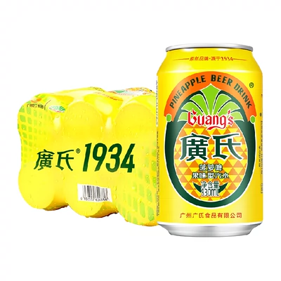 88VIP：广氏 菠萝啤不含酒精 330ml*6罐 11.87元包邮