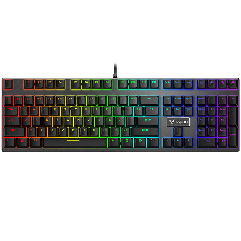 雷柏（Rapoo） V700RGB合金版 机械键盘 游戏键盘 108键RGB背光键盘 可编程键盘 青轴 167.91元