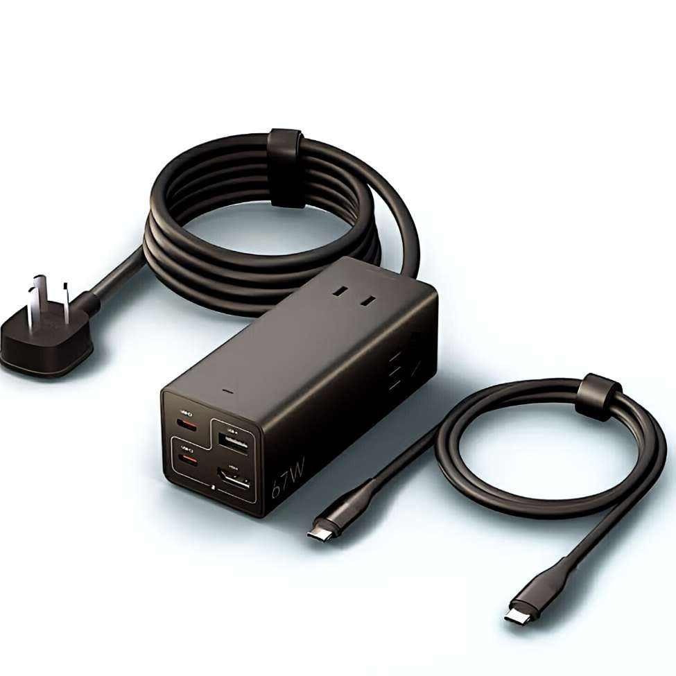 PLUS会员: MI 小米 氮化镓67W快充插座Pro笔记本插排 扩展坞HDMI投屏七合一 169.16