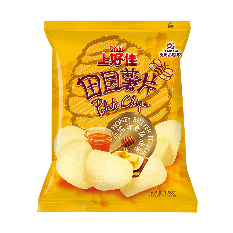 Oishi 上好佳 田园薯片 丝滑蜂蜜黄油味 128g/包 10.36元