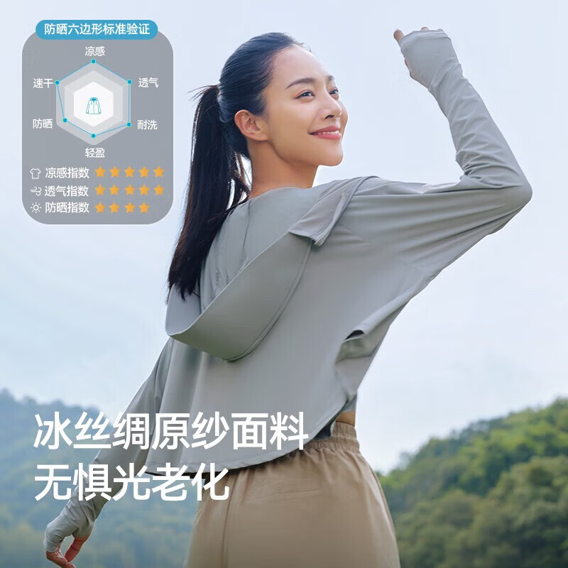 伯希和 防晒衣女外套春夏款户外运动防紫外线凉感防晒服冰丝多种颜色可选