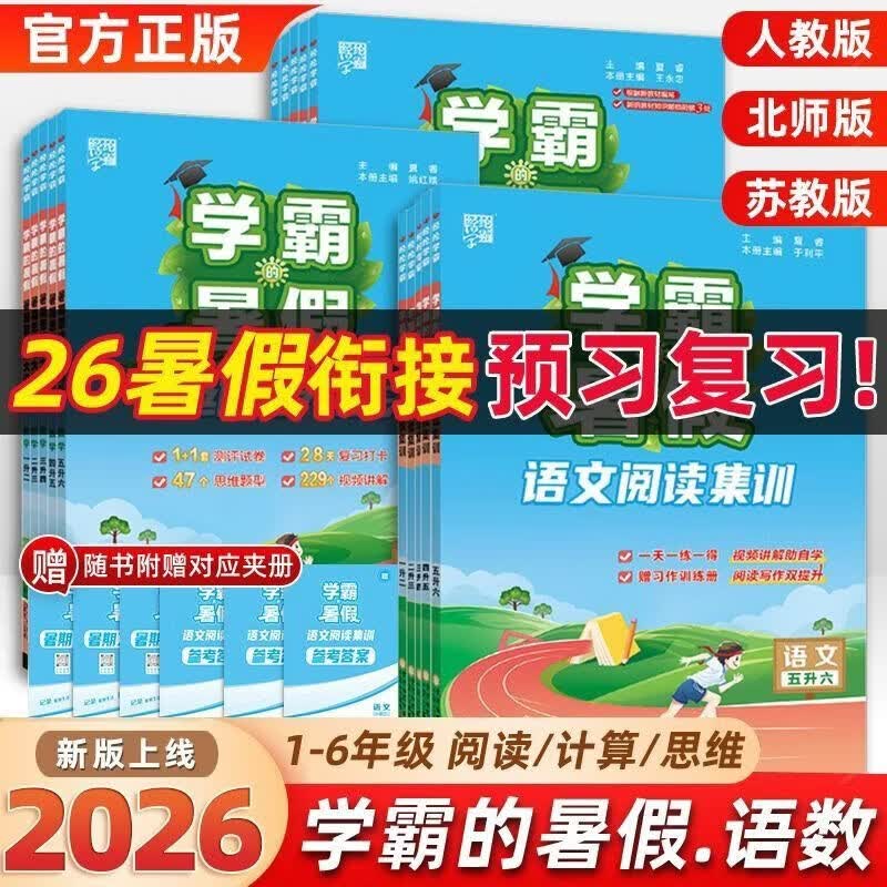《小学学霸的暑假衔接作业：阅读集训》（2026秋、年级科目版本任选） 12.91
