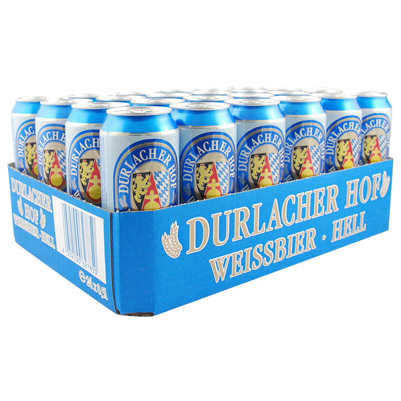 DURLACHER 德拉克 小麦白啤酒 500ml*24听 德国原装进口 88.5元（需买2件，需用券