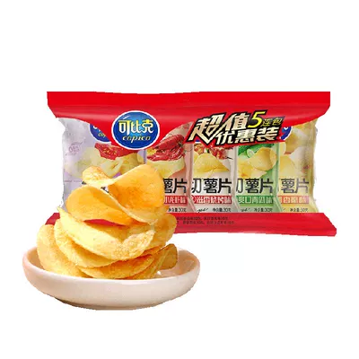 88VIP：可比克 纯切薯片 30g*5包 多口味组合装 8.41元包邮+99淘金币(需领券)