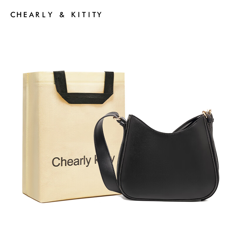 Chearly kitity 百搭单肩斜挎包 CK3000447-黑色 ￥97.51