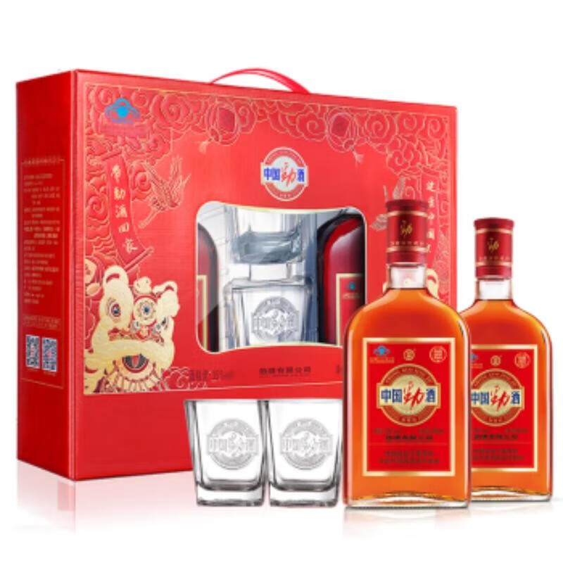 劲牌 中国劲酒35度 内置玻璃杯 600mL 2瓶 99元（需用券）