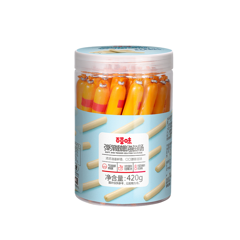 Be&Cheery 百草味 弹弹嫩嫩海鱼肠 420g 5.5元（需用券）