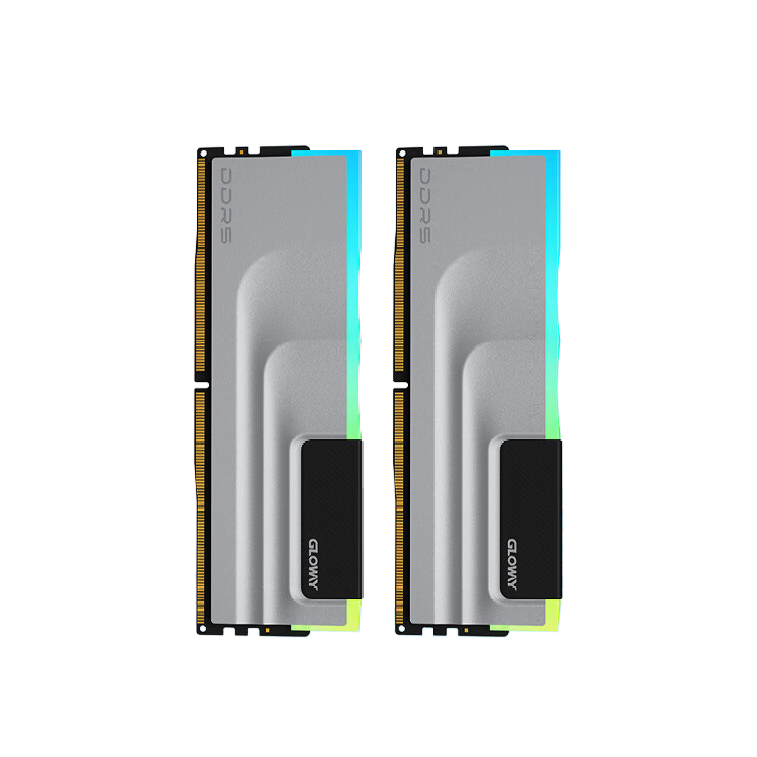 GLOWAY 光威 神武系列 DDR5 6400MHz RGB 台式机内存 灯条 银色 32GB 16GBx2 海力士M-die