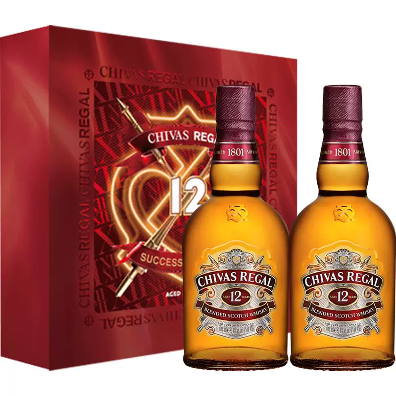 CHIVAS 芝华士 12年英格兰调和型威士忌500mlx2瓶特调进口洋酒礼盒装送礼 ￥138.