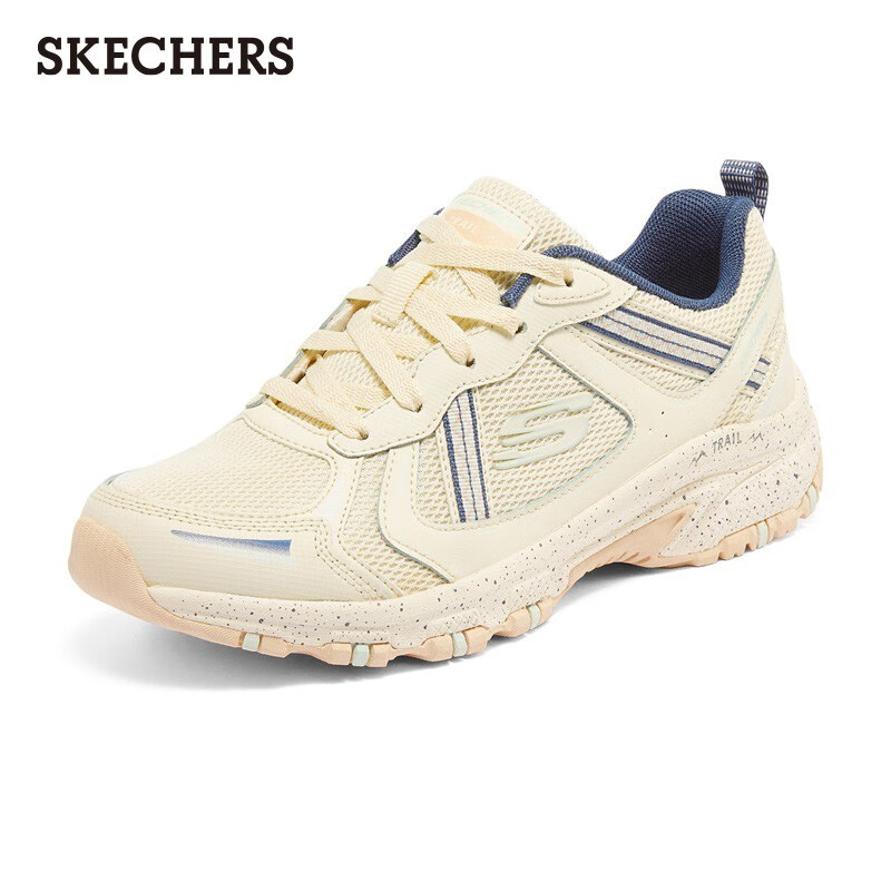 SKECHERS 斯凯奇 2021秋冬新款女网布拼接复古运动鞋绑带缓震跑步鞋149820 OFNV/