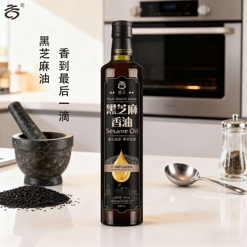 滁谷 黑芝麻油 500ml 纯正无添加 18.7元