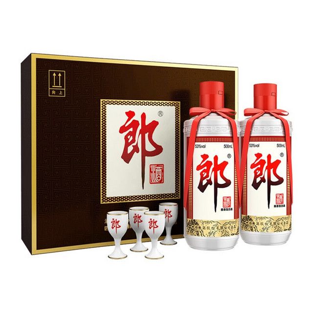 88VIP：LANGJIU 郎酒 53度 酱香型白酒 500mL*2瓶 礼盒装 307.61元（需买2件，需用券