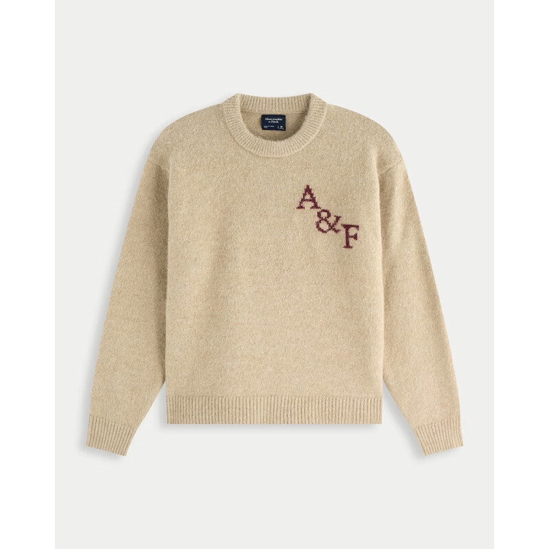 Abercrombie & Fitch 美式绒感套头毛衣针织衫上衣25秋冬男装120 140.56元 - 线报酷