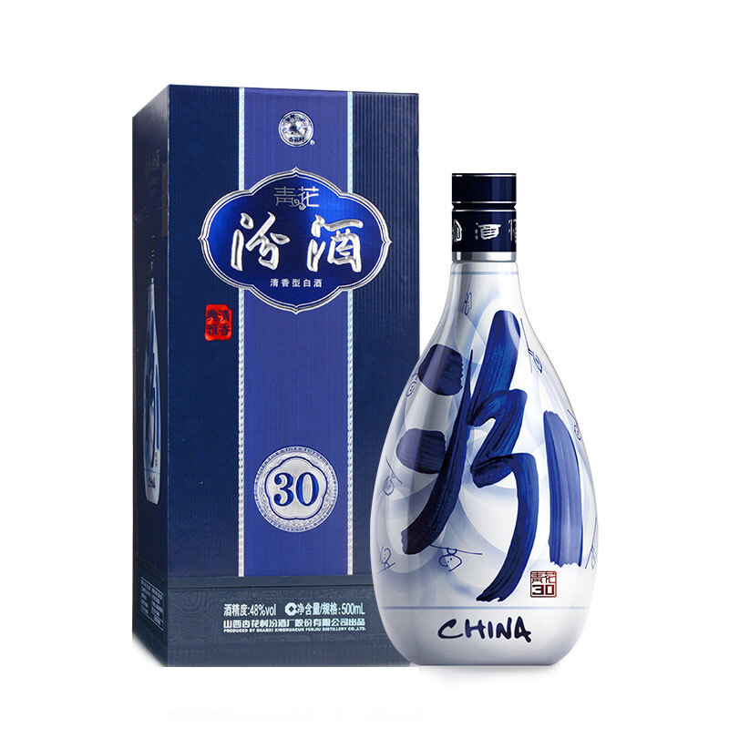 汾酒 青花 30 48%vol 清香型白酒 500ml 单瓶装 588.37元