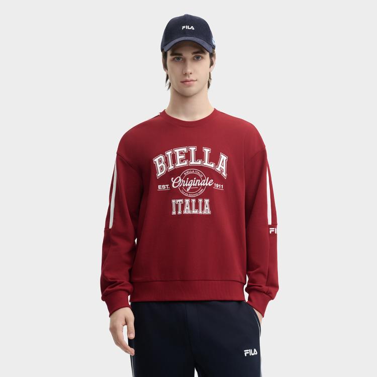 年货大集：FILA 【本命年穿搭】男式卫衣圆领基础百搭针织套头衫 259元