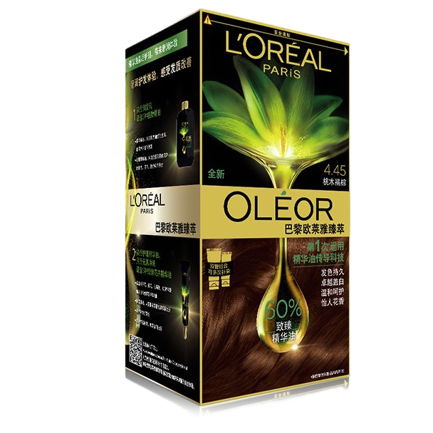 L'OREAL PARIS 臻萃染发霜 #4.45桃木褐棕 1盒 79元（需买3件，需用券）