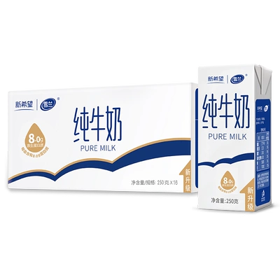 新希望 纯牛奶250g*16盒 22.8元（1.4/盒）