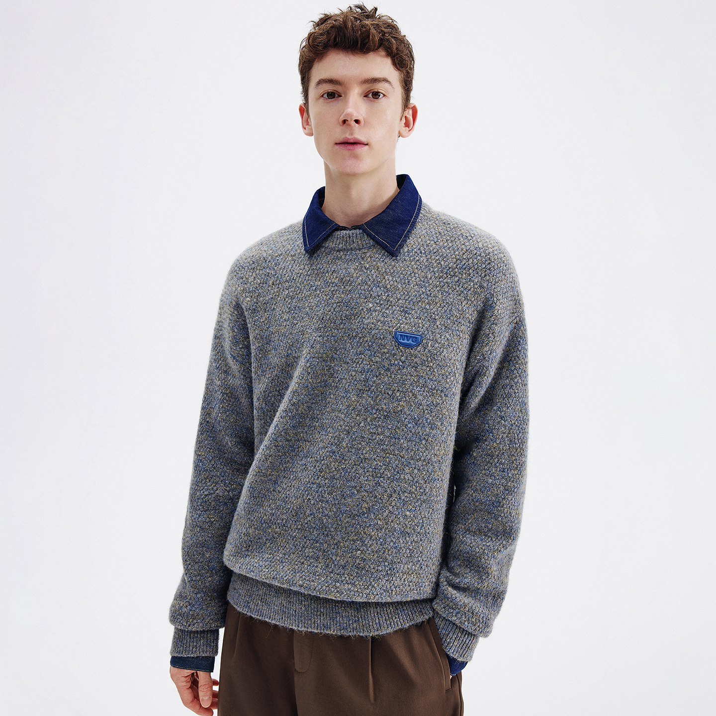 NVG·YOUNG NAVIGARE意大利小帆船圆领保暖针织衫男女同款 269.17元