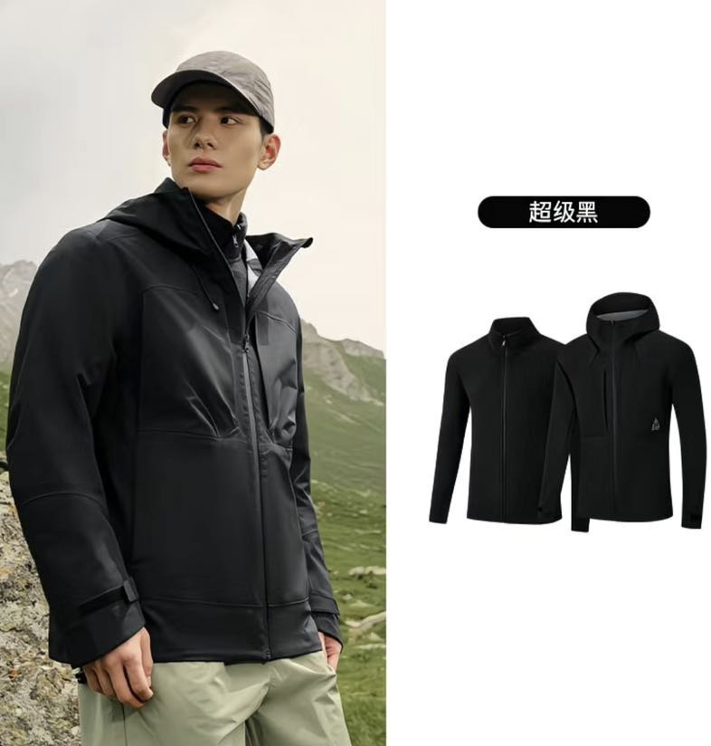 361° 山河衣 雨屏 三合一加绒 男女同款防风防水加厚冲锋衣632433602 139.3元（