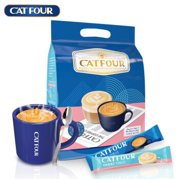 catfour 蓝山 拿铁咖啡30条 速溶咖啡粉 三合一 冲调饮品 450g/袋 13.9元（需买2