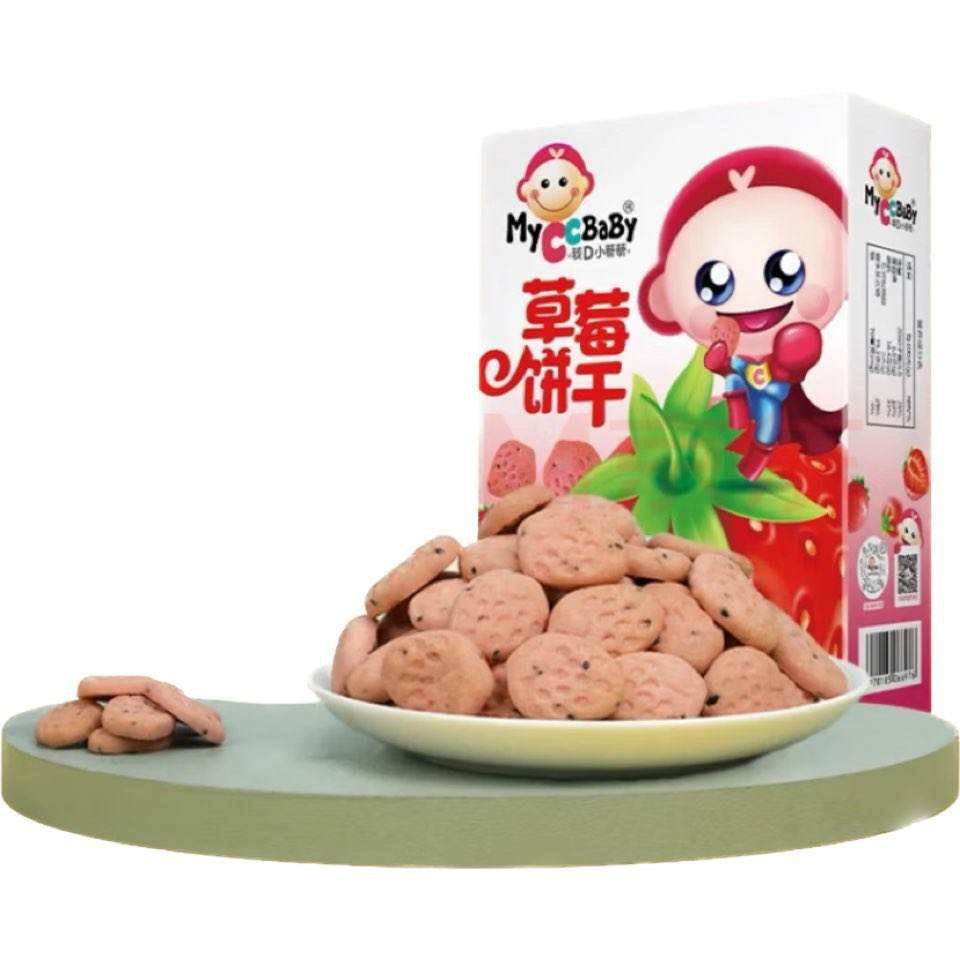 我D小蔡蔡 MyCcBaBy 星星草莓餅干65g 2.96元