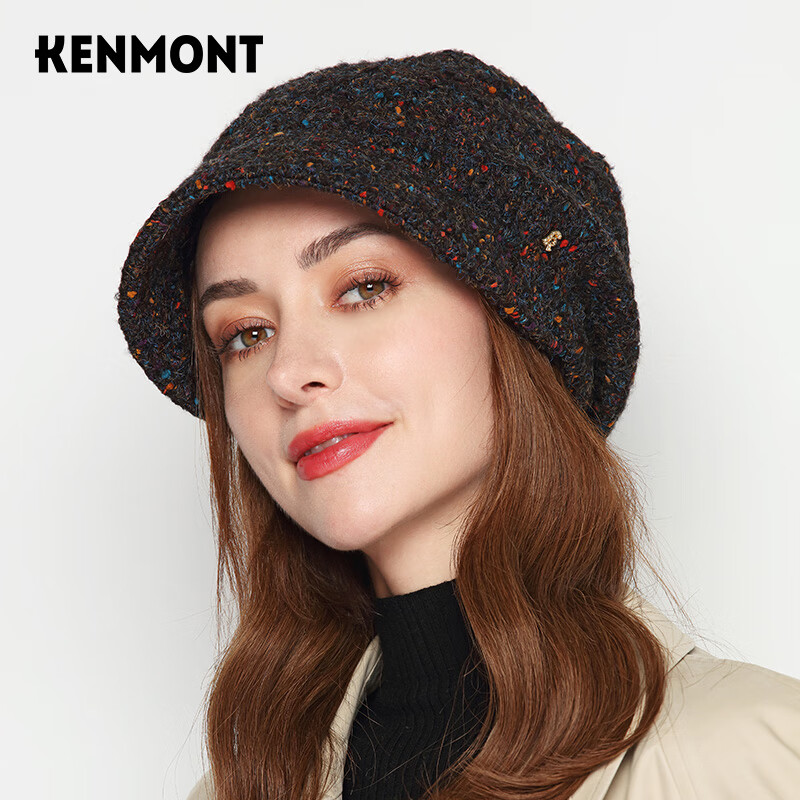 KENMONT 卡蒙 秋冬淑女针织贝雷帽女加厚km-9202 90.67元（需买3件，共272.01元）